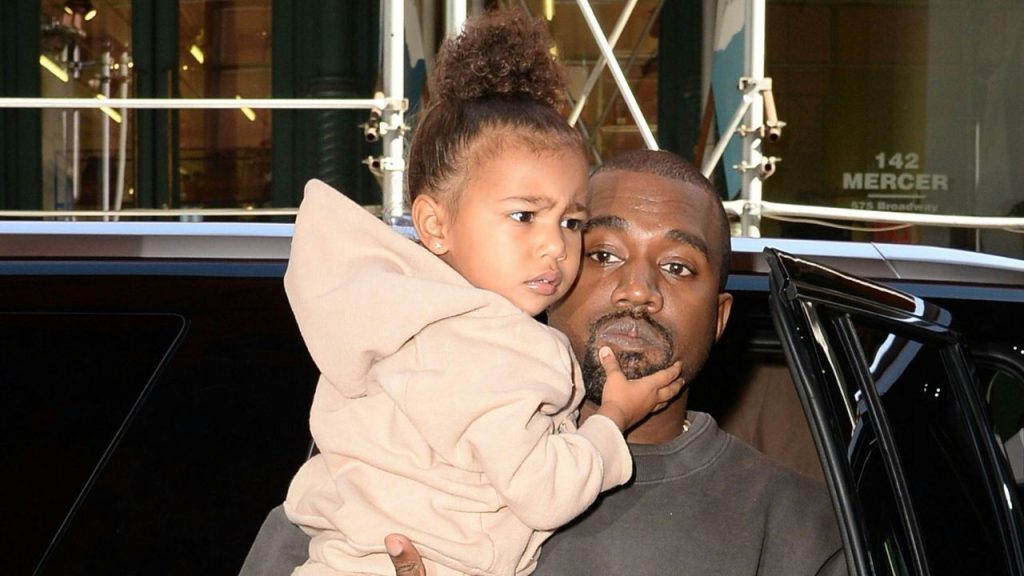 North West with father